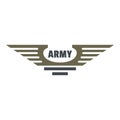 Army icon logo, flat style