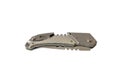 Army knife multitool fish looking isolated white background