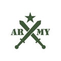 Army logo vector military template symbol design Royalty Free Stock Photo