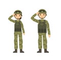 Army man and woman Royalty Free Stock Photo