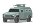 Army military armored car. war machine illustration