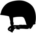 ARMY military, police Tactical SPECIAL FORCES Ballistic bulletproof Helmet. Side view silhouette Royalty Free Stock Photo