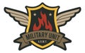 Army military unit patch. Color shield badge