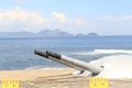 A army navy turret denfender in Forte de Copacabana, Rio de Janeiro, Brazil, South America