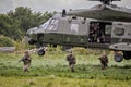 Army NH90 helicopter soldiers disembark