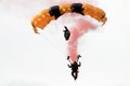 Army parachute skydiver over Homestead, Florida Royalty Free Stock Photo