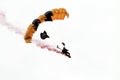 Army parachute skydiver over Homestead, Florida Royalty Free Stock Photo