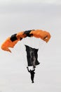 Army parachute skydiver over Homestead, Florida Royalty Free Stock Photo