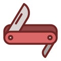 Army penknife icon, outline style