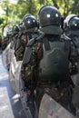 Army police soldiers parade during a tribute to Brazilian Independence Day in the city of Salvador, Bahia