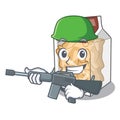 Army pork rinds isolated in the cartoon