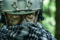 Army ranger in the forest Royalty Free Stock Photo