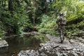 Army ranger in the mountains