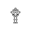 Army robot smart robot icon. Element of future technology icon for mobile concept and web apps. Thin line Army robot smart robot i Royalty Free Stock Photo