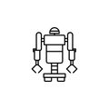 Army robot smart robot icon. Element of future technology icon for mobile concept and web apps. Thin line Army robot smart robot i