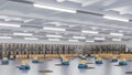 An army of robots efficiently sorting hundreds of parcels per hour(Automated guided vehicle) AGV