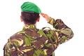 Army soldier saluting Royalty Free Stock Photo