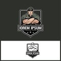 Army or soldier vector logo template military theme