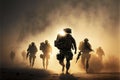 Army Special Forces Running Royalty Free Stock Photo