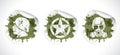 Army stickers green set