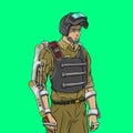 Army suit with a modern concept in retro comic style chapter 2