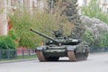 An army tank during a dress rehearsal of a military parade in honor of Victory Day in Volgograd Royalty Free Stock Photo