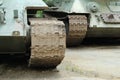 Army tank - idler wheel Royalty Free Stock Photo