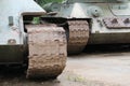 Army tank - idler wheel Royalty Free Stock Photo
