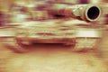 Army tank motion blur Royalty Free Stock Photo