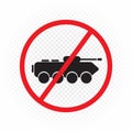 army transport move prohibited sign symbol