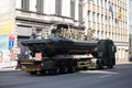 Army vehicles during the military parade on the Belgium National Day