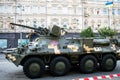 Army vehicles at the parade dedicated to the Independence Day of Ukraine