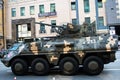 Army vehicles at the parade dedicated to the Independence Day of Ukraine