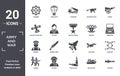 army.and.war icon set. include creative elements as chamber, canon, knuckle, jet, veteran, general filled icons can be used for