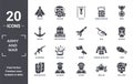 army.and.war icon set. include creative elements as stealth, medal, rifle, patriot, lieutenant, kalashnikov filled icons can be