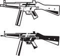 Army weapon. Line style.