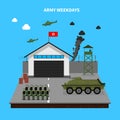 Army Weekdays Illustration