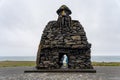 Arnarstapi, Iceland - 06.23.2023: Bardur Snaefellsas Statue at Arnarstapi on SnÃÂ¦fellsnes Peninsula, Iceland