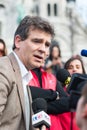 Arnaud Montebourg supports the Made in France Royalty Free Stock Photo