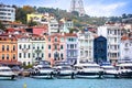 Arnavutkoy Bosphorus waterfront in Istanbul colorful architecture view