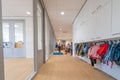 ARNHEM / NETHERLANDS - AUGUST 28 2020: Cloakroom with coats and backpacks in a school building for toddlers and young children