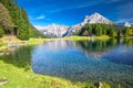 Arnisee lake with Swiss Alps. Arnisee is a reservoir in the Canton of Uri, Switzerland