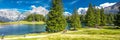 Arnisee with Swiss Alps. Arnisee is a reservoir in the Canton of Uri, Switzerland, Europe