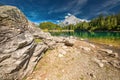 Arnisee with Swiss Alps. Arnisee is a reservoir in the Canton of Uri, Switzerland, Europe