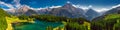 Arnisee with Swiss Alps. Arnisee is a reservoir in the Canton of Uri, Switzerland, Europe