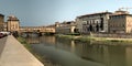 The famous Ponte Vecchio `old bridge` on the Arno river, Florence Royalty Free Stock Photo