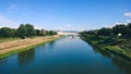 Arno river bridges, countryside Florence, Italy Royalty Free Stock Photo