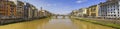 Arno river and old bridge in Florence, Firenze, Italia