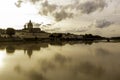 Arno river at sunset. Florence, Italy Royalty Free Stock Photo