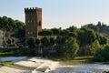 Arno river and Torre San Niccolo in Florence, Italy